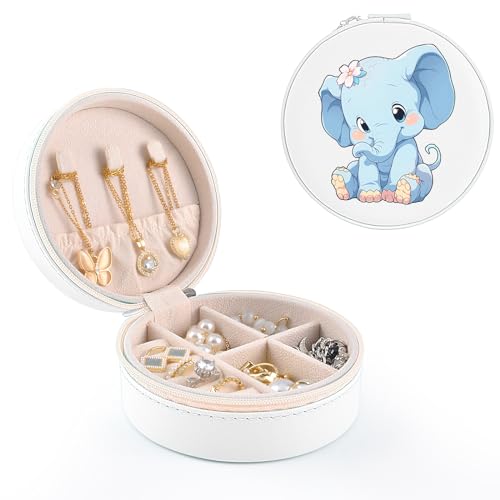 MAYCARI Schmuckkästchen Reise PU-Leder Schmuckschatulle Kleine Schmucketui für Ringe,Ohrringe,Halskette Mini Schmuck Organizers für Mädchen Geschenk von MAYCARI