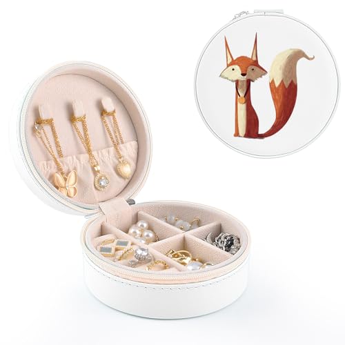 MAYCARI Schmuckkästchen Reise PU-Leder Schmuckschatulle Kleine Schmucketui für Ringe,Ohrringe,Halskette Mini Schmuck Organizers für Mädchen Geschenk von MAYCARI