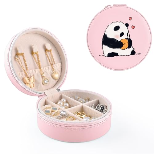 MAYCARI Schmuckkästchen Reise PU-Leder Schmuckschatulle Kleine Schmucketui für Ringe,Ohrringe,Halskette Mini Schmuck Organizers für Mädchen Geschenk von MAYCARI