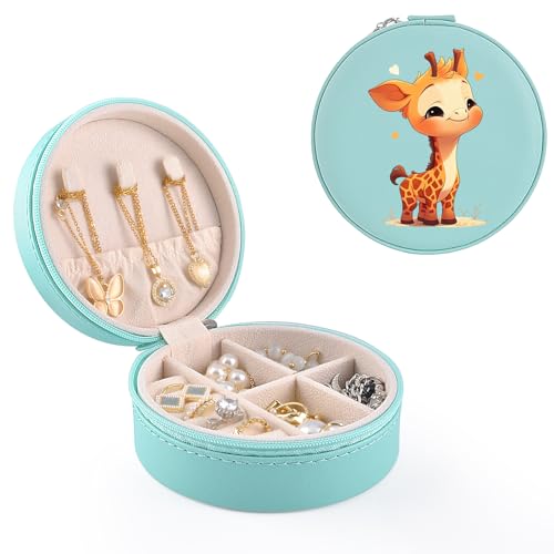 MAYCARI Schmuckkästchen Reise PU-Leder Schmuckschatulle Kleine Schmucketui für Ringe,Ohrringe,Halskette Mini Schmuck Organizers für Mädchen Geschenk von MAYCARI