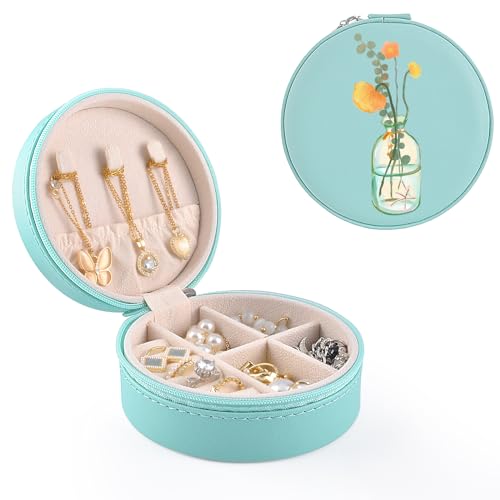 MAYCARI Schmuckkästchen Reise PU-Leder Schmuckschatulle Kleine Schmucketui für Ringe,Ohrringe,Halskette Mini Schmuck Organizers für Mädchen Geschenk MAYCARI Schmuckkästchen Reise PU-Leder Schmuckschatulle Kleine Schmucketui für Ringe,Ohrringe,Halskette Mini Schmuck Organizers für Mädchen Geschenk von MAYCARI
