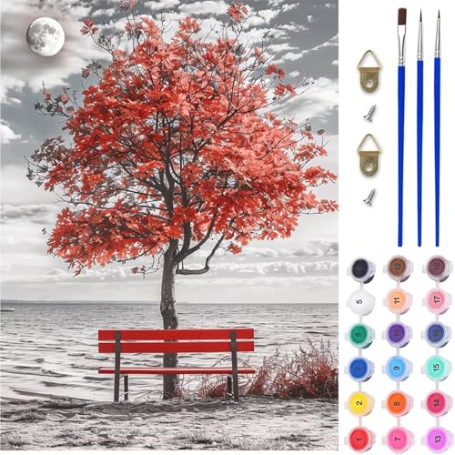 Baum Malen Nach Zahlen Erwachsene, Landschaft Malen Nach Zahlen, DIY Handgemalt Ölgemälde Kit mit Pinseln Acrylfarbe, Paint by Numbers Adult Bastelset Erwachsene, Geschenke für Frauen 30x40 cm W-3969 Baum Malen Nach Zahlen Erwachsene, Landschaft Malen Nach Zahlen, DIY Handgemalt Ölgemälde Kit mit Pinseln Acrylfarbe, Paint by Numbers Adult Bastelset Erwachsene, Geschenke für Frauen 30x40 cm W-3969 von MAYINGOU