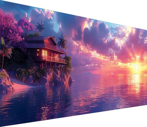 Diamond Painting XXL 60x120cm, Diamond Painting Erwachsene Sonnenuntergang, DIY Basteln Erwachsene HäUser, Full Diamant Kunst Malerei Stickerei Set, Deko Wohnzimmer und Wanddeko Geschenke O-6408 Diamond Painting XXL 60x120cm, Diamond Painting Erwachsene Sonnenuntergang, DIY Basteln Erwachsene HäUser, Full Diamant Kunst Malerei Stickerei Set, Deko Wohnzimmer und Wanddeko Geschenke O-6408 von MAYINGOU