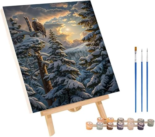 Malen Nach Zahlen Erwachsene Schneeszene, Malen Nach Zahlen Adler, DIY Handgemalt Ölgemälde Kit Mit 3 Pinseln und Acrylfarbe, Paint by Numbers Basteln Erwachsene, Deko Wohnzimmer 100x135 cm 7-5328 Malen Nach Zahlen Erwachsene Schneeszene, Malen Nach Zahlen Adler, DIY Handgemalt Ölgemälde Kit Mit 3 Pinseln und Acrylfarbe, Paint by Numbers Basteln Erwachsene, Deko Wohnzimmer 100x135 cm 7-5328 von MAYINGOU