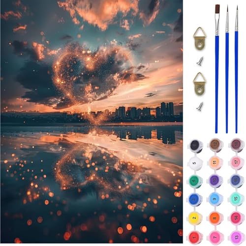 Sonnenuntergang Malen Nach Zahlen Erwachsene, Landschaft Malen Nach Zahlen, DIY Handgemalt Ölgemälde Kit mit Pinseln Acrylfarbe, Paint by Numbers Adult Bastelset Erwachsene, Geschenke 70x95 cm F-8537 Sonnenuntergang Malen Nach Zahlen Erwachsene, Landschaft Malen Nach Zahlen, DIY Handgemalt Ölgemälde Kit mit Pinseln Acrylfarbe, Paint by Numbers Adult Bastelset Erwachsene, Geschenke 70x95 cm F-8537 von MAYINGOU
