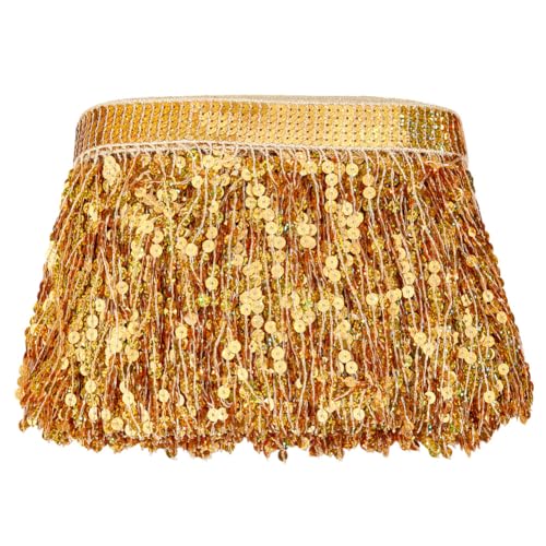 MAYJOYDIY 10m Goldenen Pailletten Fransenbesatz 17cm Funkelnde Fransenquastenbesatz Paillettenquasten Nähdekoration Für Lateinamerikanische Kleider Bühnenkostüme Nähen Basteln Party Dekoration MAYJOYDIY 10m Goldenen Pailletten Fransenbesatz 17cm Funkelnde Fransenquastenbesatz Paillettenquasten Nähdekoration Für Lateinamerikanische Kleider Bühnenkostüme Nähen Basteln Party Dekoration von MAYJOYDIY