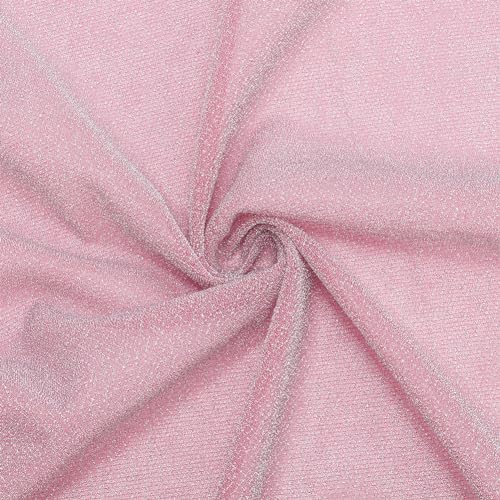 MAYJOYDIY 2 x 1.5 m Dunkelrosa Lurex Polyester Stretchstoff Metallischer Lurex Stoff Funkelnder Stretch Jersey Für Kleidung Kleider Kostüme Kunsthandwerk Heimdekoration Hochzeitsfeier von MAYJOYDIY