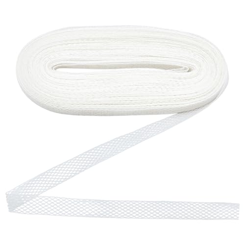 MAYJOYDIY 20 m Beige Elastischer Netz Stretchbesatz 15mm Elastischer Rautennetzbesatz Nylonnetz Leicht Dehnbar Zum Nähen von Hosenbünden Gurte Bastel DIY Projekte von MAYJOYDIY