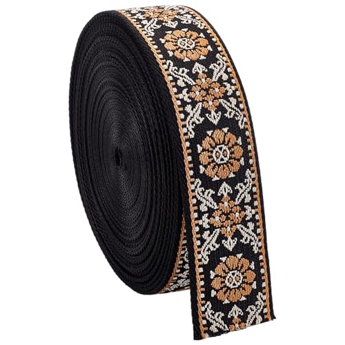 MAYJOYDIY 9.14 m Vintage Jacquard Gurtbandbesatz 50mm Besticktes Band Boho Spitzenbesatz Ethnischer Floraler Webbesatz Für DIY Kleidungszubehör Nähen Basteln Heimdekoration von MAYJOYDIY