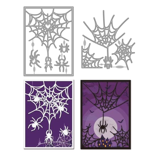 MAYJOYDIY Halloween Spinnennetz Herzmotiv Stanzformen Romantischem Thema Spinnenelemente Stanzschablonen Aus Karbonstahl Für Heimwerker Scrapbooking Dekorative Prägungen Papierkarten Kunsthandwerk von MAYJOYDIY