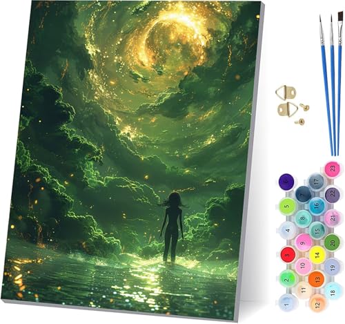 Frau Malen Nach Zahlen Erwachsene Mit Rahmen, Malen Nach Zahlen Sternenhimmel, DIY Set Erwachsene Mit 3 Pinseln und Acrylfarbe, Paint by Numbers für Deko Wohnzimmer und Wanddeko 70x95cm 7-4606 Frau Malen Nach Zahlen Erwachsene Mit Rahmen, Malen Nach Zahlen Sternenhimmel, DIY Set Erwachsene Mit 3 Pinseln und Acrylfarbe, Paint by Numbers für Deko Wohnzimmer und Wanddeko 70x95cm 7-4606 von MAYUPEOU
