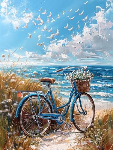 Malen Nach Zahlen Erwachsene Beach Malen Nach Zahlen, Vogel Malen Nach Zahlen ab 7 Jahre Mädchen Kits Mit Pinsel und Acrylfarbe, Paint by Numbers für Home Decor, Geschenke 100x200cm (Rahmenlos) U-W-7 von MAYUPEOU