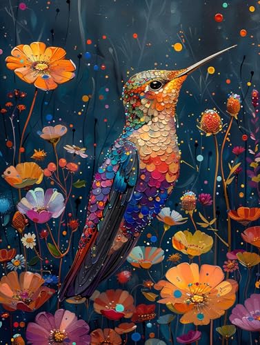 Malen Nach Zahlen Erwachsene Vogel Malen Nach Zahlen, Blume Malen Nach Zahlen ab 7 Jahre Mädchen Kits Mit Pinsel und Acrylfarbe, Paint by Numbers Bastelset Erwachsene Frauen, 40x80cm (Rahmenlos) V-A-O von MAYUPEOU