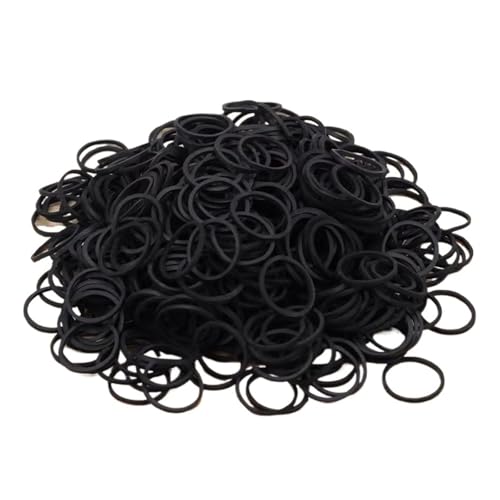 MAYyhem 500Pcs Schwarz Gummiband Elastische Bänder for Büro Schule Zu Hause Starke Elastische Ringe(19x1.5mm) von MAYyhem