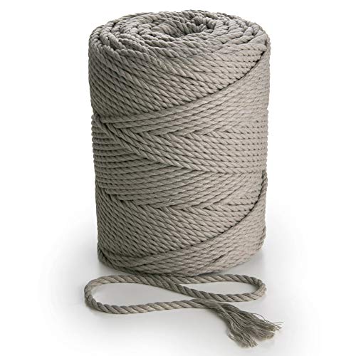 MB Cordas Macrame Kordel 4mm x 150 m Baumwollschnur - 3 PLY gefärbtes Baumwollseil für Makramee Traumfänger, Wandbehang Feder, Pflanzenaufhänger und Geschenkverpackungen von MB Cordas