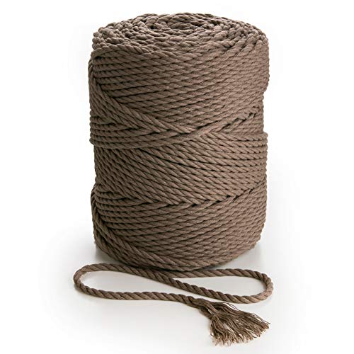 MB Cordas Macrame Kordel 4mm x 150 m Baumwollschnur - 3 PLY gefärbtes Baumwollseil für Makramee Traumfänger, Wandbehang Feder, Pflanzenaufhänger und Geschenkverpackungen von MB Cordas