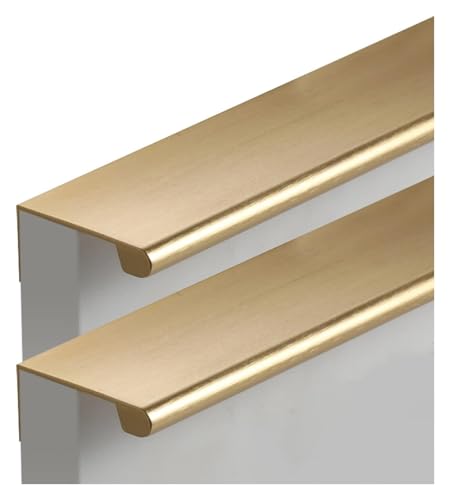 MBHHU Versteckte Schubladengriffe, versteckte Möbelgriffe, goldene Kleiderschranktürgriffe, 2 Stück, Küchenschrankgriff, extra Langer Schubladengriff, Aluminiumlegierung(Length 1200mm) von MBHHU