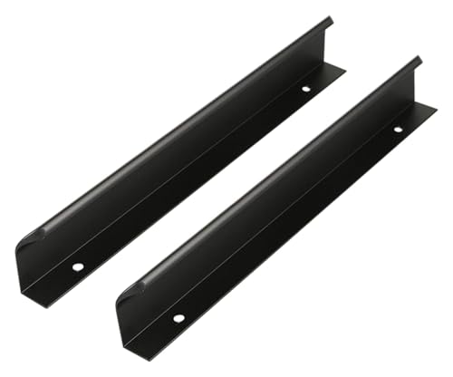 Versteckte Schubladengriffe, schwarze Möbelgriffe, versteckte Kleiderschranktürgriffe, Schrankschubladengriffe aus Aluminiumlegierung for Badezimmer, Küche, Schlafzimmermöbel, 2 Stück(Length 150mm) von MBHHU