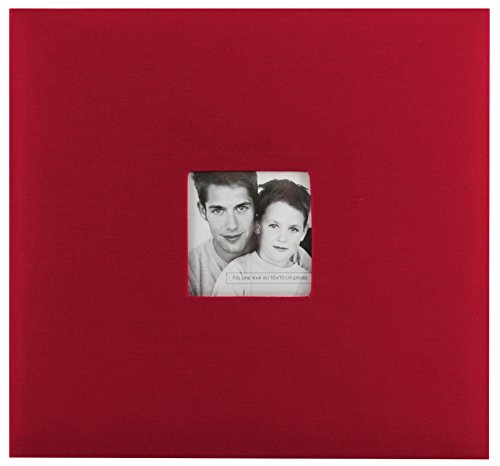 MBI Modisches Stoffalbum mit Postbindung, 30,5 x 30,5 cm, Rot, Textil, by 12 von MBI