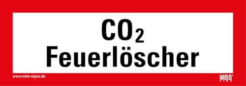 Aufkleber "CO2 Feuerlöscher" selbstklebend Hinweisschild Warnaufkleber Warnhinweis 21x7,4cm Made in Germany by MBS-SIGNS von MBS-SIGNS