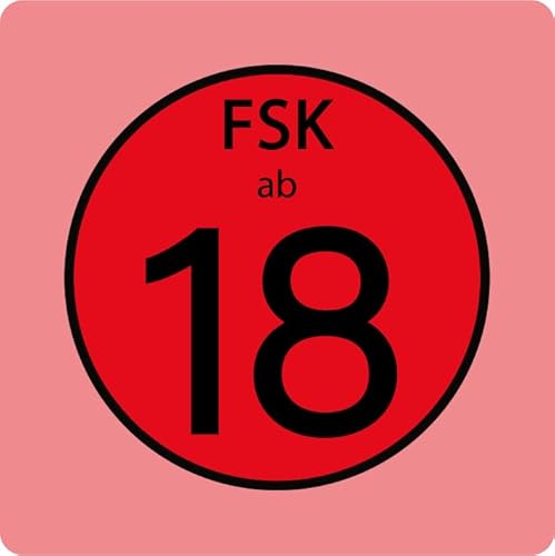 Aufkleber Hinweis Alterseinstufung „FSK ab 18“ Symbol Schild Folie selbstklebend rot | 5-40cm Made in Germany, Größen Name: 40x40cm von MBS-SIGNS