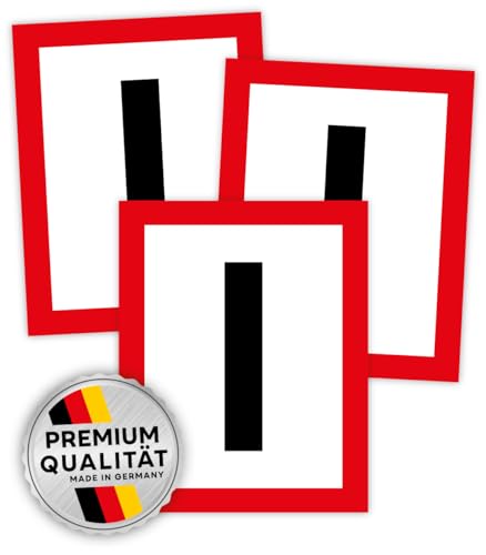 Aufkleber Hinweis Feuerwehr „Brandmauer Brandwand“ Brandzeichen Schild Folie selbstklebend DIN 4066 Einzeln oder als 3er Set | 20 x 25 cm Made in Germany, Größen Name: Aufkleber 3x | 20 x 25 cm von MBS-SIGNS