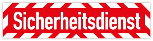 Fahrzeug Auto Aufkleber „Sicherheitsdienst“ Security Hinweis Folie | Varianten wählbar Made in Germany, Größen Name: Aufkleber Rot Weiß | 50 x 12 cm von MBS-SIGNS