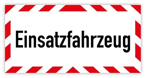 Warnaufkleber Kfz „Einsatzfahrzeug“ Hinweis Schild Folie Sticker | 20x10 cm Made in Germany von MBS-SIGNS