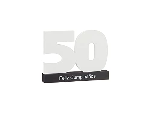 MC-Trend XL Gästebuch zum 50. Geburtstag spanisch aus Holz Happy Birthday zum Beschriften kreative DIY Geschenk-Idee (50. Spanien) von MC-Trend
