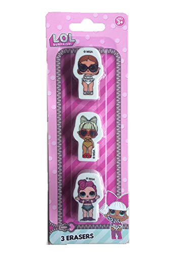 MC LOL Surprise Eraser Set , L.O.L. Surprise Stationary - LOL Surprise Radiergummise von MCM