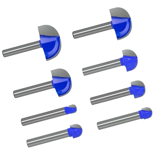 8pcs Industrial Strength Blue Round Bottom Mühle Für Metall Und Holzbearbeitungsprojekte von MCAOAL