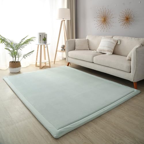 MCBHSH Korallensamt-Teppich, Krabbelmatte, weicher Tatami-Teppich, rutschfeste Spielmatte-H-100 * 150cm von MCBHSH