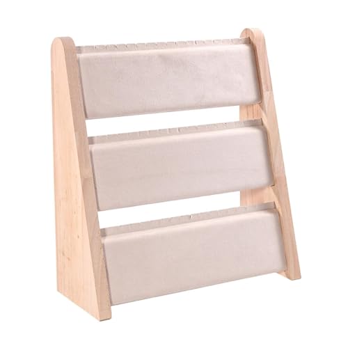 MCLIUJIA Schmuckständer Schmuckhalter Halsketten-Displayhalter, Schmuck-Organizer, Ständer, Anhänger-Schmuck-Displayständer Ohrringständer(Beige) von MCLIUJIA