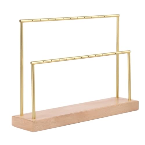 MCLIUJIA Schmuckständer Schmuckhalter Ohrringe Organizer Stehen 24 Löcher Kommode Schaufenster Holz Basis Stud Ohrring Rack Ohrringständer von MCLIUJIA