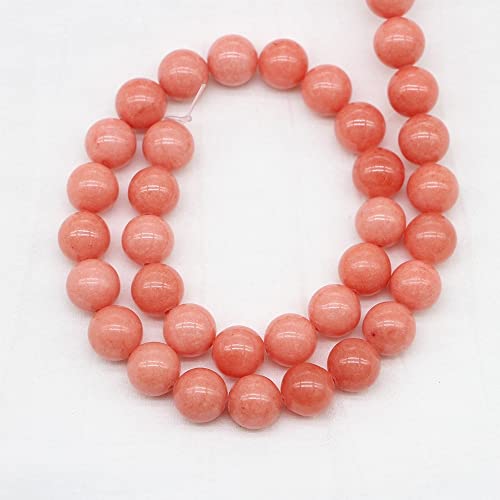 Kristallzubehör DIY Naturstein DIY Armband Orange Rot Naturstein Lose Perlen Armband Halskette Perlen xiaguolingsm(10mm) von MCQWOMFQAK