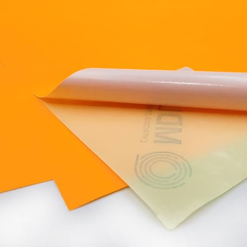 MD Labels Universal Etiketten DIN A4 Klebeetiketten– bedruckbare-Beschriftungsetiketten in Neon-Orange -Neon-Etiketten aus Papier zum Beschriften 210x297mm, 50 Etiketten von MD Labels