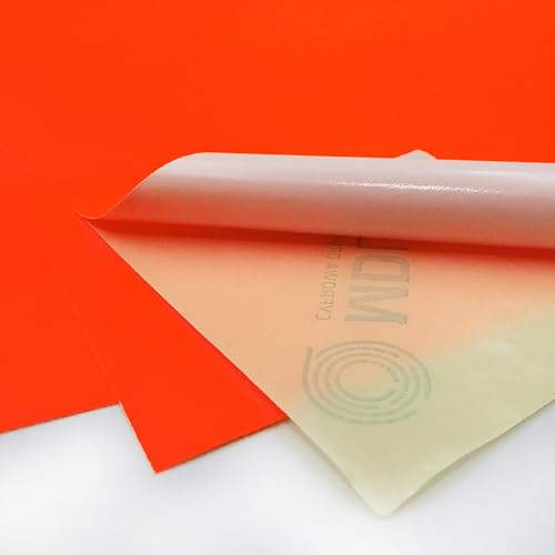 MD Labels Universal Etiketten DIN A4 Klebeetiketten– bedruckbare-Beschriftungsetiketten in Neon-Rot-Neon-Etiketten aus Papier zum Beschriften 210x297mm, 50 Etiketten von MD Labels