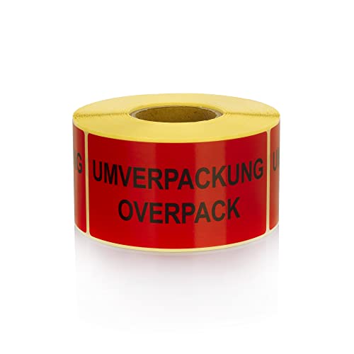 MD Labels Warnetiketten auf rolle 100x50mm – 500 Umverpackung/Overpack-Versandaufkleber - Versandhinweis Haftetiketten von MD Labels