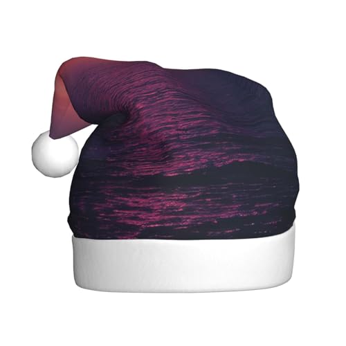Heller Mond auf See, Hippie-Weihnachtsmütze, Weihnachtsmütze, lustige Hüte für Erwachsene, Party-Kostüm-Zubehör von MDATT