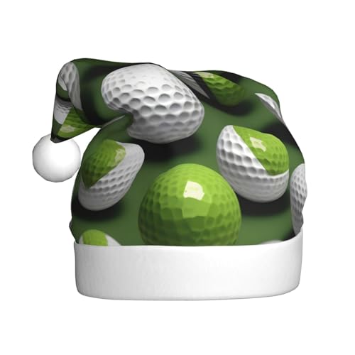 MDATT Golfball-Weihnachtsmütze, Weihnachtsmütze, lustige Hüte für Erwachsene, Party-Kostüm-Zubehör von MDATT