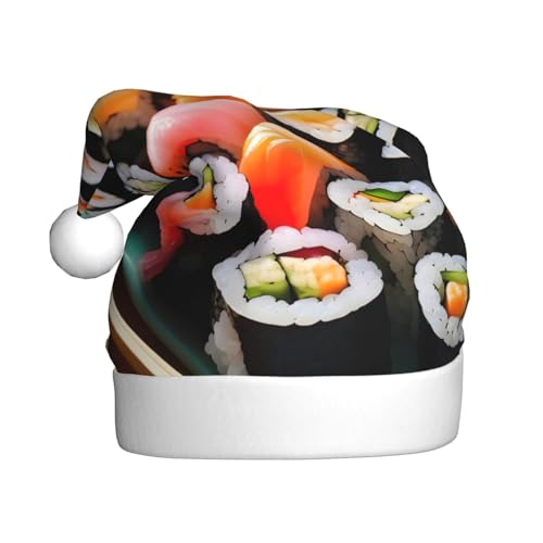 MDATT Sushi-Weihnachtsmütze, Weihnachtsmütze, lustige Hüte für Erwachsene, Party-Kostüm-Zubehör von MDATT