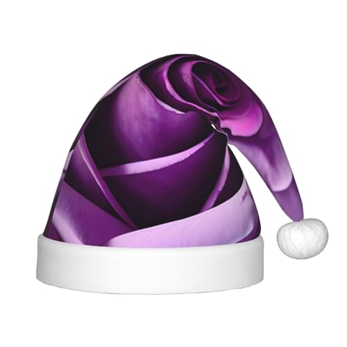 MDATT Violette Rose, Weihnachtsmannmütze, Geschenk-Set für Unisex, Teenager, Weihnachten, Neujahr, Party, Kopfbedeckung, 1 Stück von MDATT