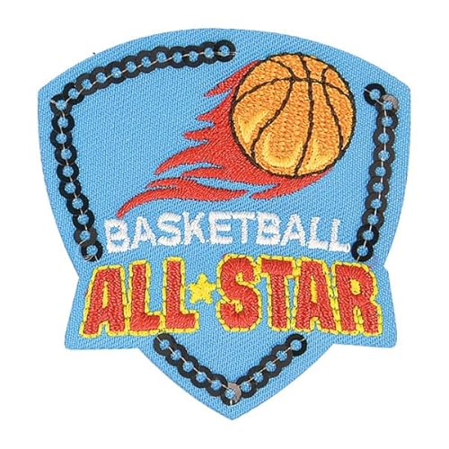 MDC Aufnäher zum Aufbügeln, Wappen Sport Basketball, 5,5 cm x 5 cm von MDC