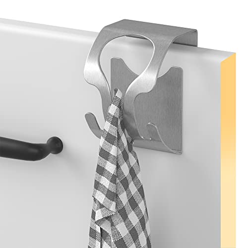MDCASA Premium Handtuchhalter ohne Bohren I Geschirrtuchhalter aus hochwertigem Edelstahl inkl. Kratzschutz zum Kleben, Klemmen oder Schrauben von MDCASA