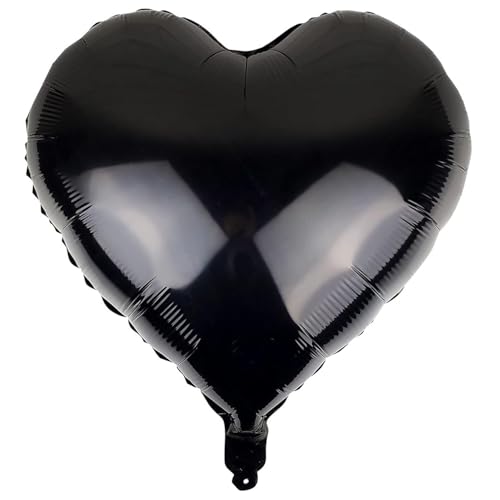 100 Stück Liebesballons Valentinstag Party Abschlussball Dekorationen 18 Zoll (Schwarz) von MDEIMAT