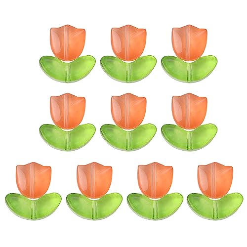 MDHQ Blumen-Charm-Set mit kleinen Löchern, Blumen-Charm-Perlen-Set für Schmuckherstellung, 8 Farben, 10 Stück von MDHQ