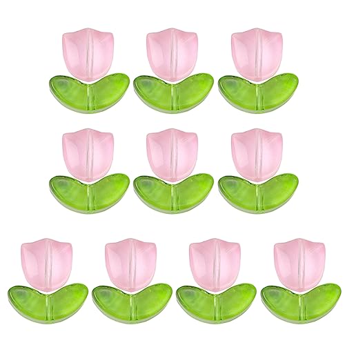 MDHQ Blumen-Charm-Set mit kleinen Löchern, Blumen-Charm-Perlen-Set für Schmuckherstellung, 8 Farben, 10 Stück von MDHQ