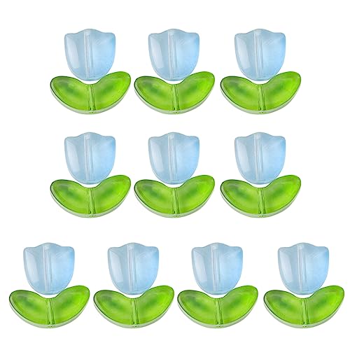 MDHQ Blumen-Charm-Set mit kleinen Löchern, Blumen-Charm-Perlen-Set für Schmuckherstellung, 8 Farben, 10 Stück von MDHQ