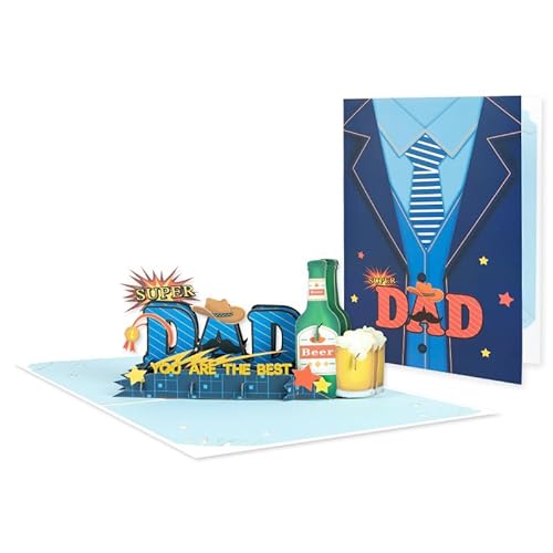 MDHQ Celebrate Dad With A 3D Father Card Colorful 3D Card Father Cards Delicate Dad Letter Greeting Cards von MDHQ