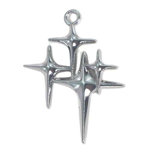 MDHQ Stern-Charm-Anhänger, zierlicher AWN-Stern-Anhänger mit Loch, Schmuckherstellung, bezaubernder Ohrring-Anhänger, baumelnde Charm-Perlen von MDHQ